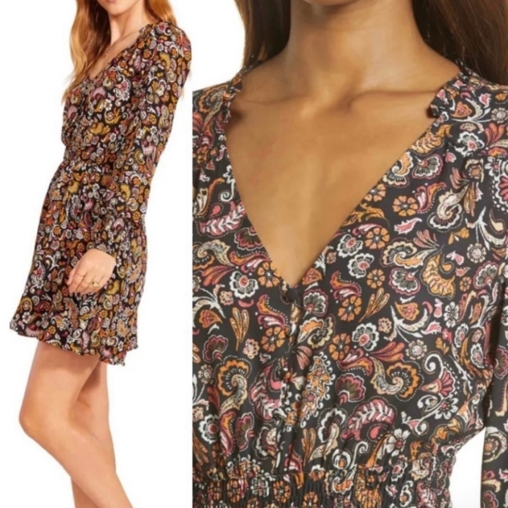 NWT BB DAKOTA BY STEVE MADDEN
Asheville Petal Paisley Long Sleeve
Mini Dress - Picture 2 of 4